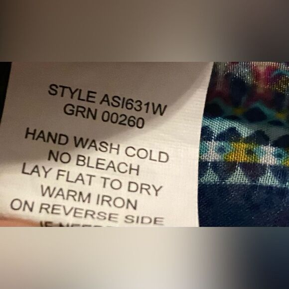 Fig & Flower Anthropologie Women Sheer Boho Tunic 3/4 Sleeve Size 1X Plus - Picture 6 of 7